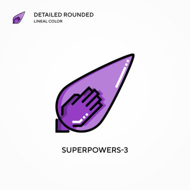 Süper güç-3 vektör simgesi. Modern vektör illüstrasyon kavramları. Düzenlemesi ve kişiselleştirmesi kolay.