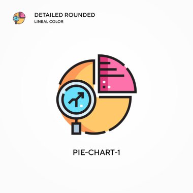 Pie-chart-1 vektör simgesi. Modern vektör illüstrasyon kavramları. Düzenlemesi ve kişiselleştirmesi kolay.