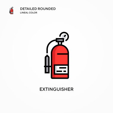 Yangın söndürme vektör simgesi. Modern vektör illüstrasyon kavramları. Düzenlemesi ve kişiselleştirmesi kolay.