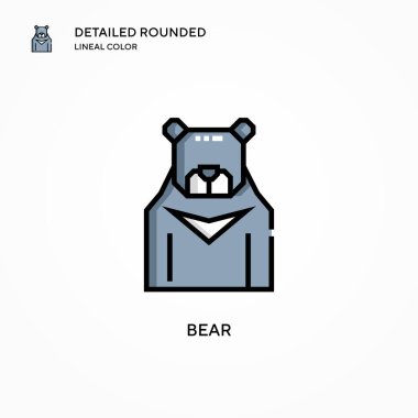 Ayı vektör simgesi. Modern vektör illüstrasyon kavramları. Düzenlemesi ve kişiselleştirmesi kolay.