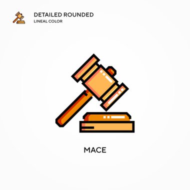 Topuz vektör simgesi. Modern vektör illüstrasyon kavramları. Düzenlemesi ve kişiselleştirmesi kolay.