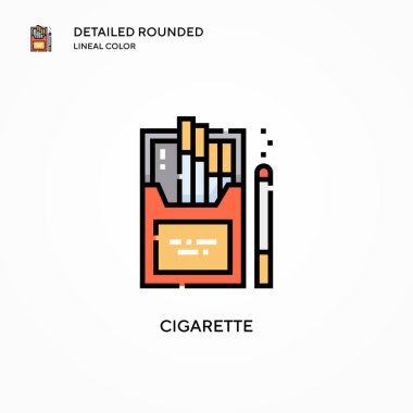 Sigara vektör simgesi. Modern vektör illüstrasyon kavramları. Düzenlemesi ve kişiselleştirmesi kolay.