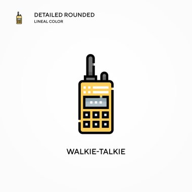 Telsiz vektör simgesi. Modern vektör illüstrasyon kavramları. Düzenlemesi ve kişiselleştirmesi kolay.