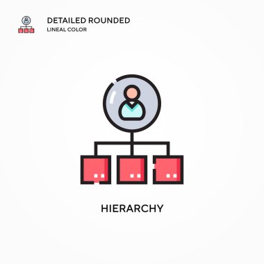 Hiyerarşi vektör simgesi. Modern vektör illüstrasyon kavramları. Düzenlemesi ve kişiselleştirmesi kolay.