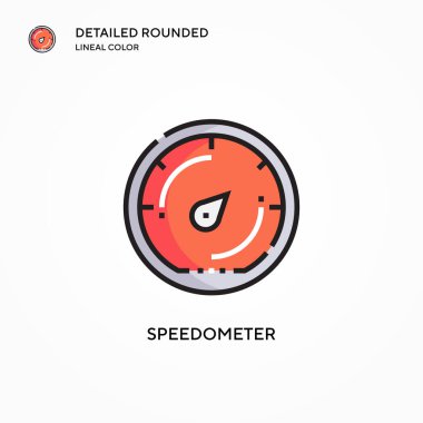 Hız göstergesi vektör simgesi. Modern vektör illüstrasyon kavramları. Düzenlemesi ve kişiselleştirmesi kolay.