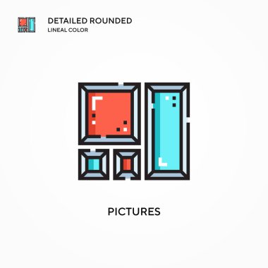 Resim vektör simgesi. Modern vektör illüstrasyon kavramları. Düzenlemesi ve kişiselleştirmesi kolay.