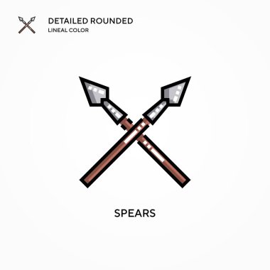 Mızrak vektör simgesi. Modern vektör illüstrasyon kavramları. Düzenlemesi ve kişiselleştirmesi kolay.