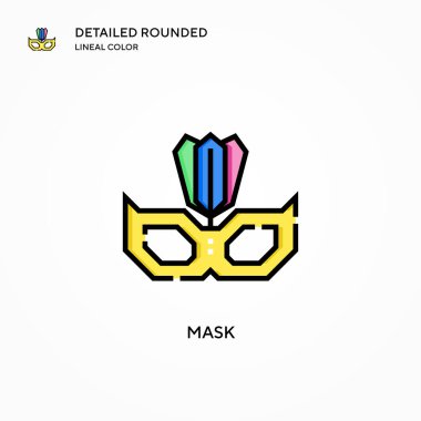Maske vektör simgesi. Modern vektör illüstrasyon kavramları. Düzenlemesi ve kişiselleştirmesi kolay.