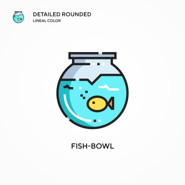 Akvaryum vektör simgesi. Modern vektör illüstrasyon kavramları. Düzenlemesi ve kişiselleştirmesi kolay.