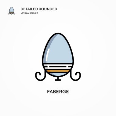Faberge vektör simgesi. Modern vektör illüstrasyon kavramları. Düzenlemesi ve kişiselleştirmesi kolay.