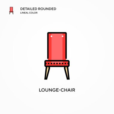Salon koltuğu vektör simgesi. Modern vektör illüstrasyon kavramları. Düzenlemesi ve kişiselleştirmesi kolay.