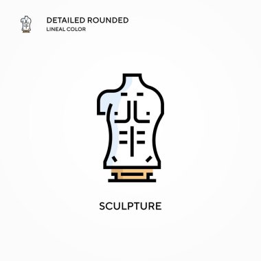 Heykel vektör simgesi. Modern vektör illüstrasyon kavramları. Düzenlemesi ve kişiselleştirmesi kolay.