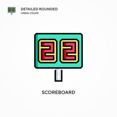 Skor tahtası vektör simgesi. Modern vektör illüstrasyon kavramları. Düzenlemesi ve kişiselleştirmesi kolay.