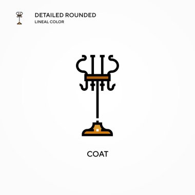 Ceket vektör simgesi. Modern vektör illüstrasyon kavramları. Düzenlemesi ve kişiselleştirmesi kolay.