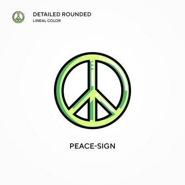 Barış işareti vektör simgesi. Modern vektör illüstrasyon kavramları. Düzenlemesi ve kişiselleştirmesi kolay.