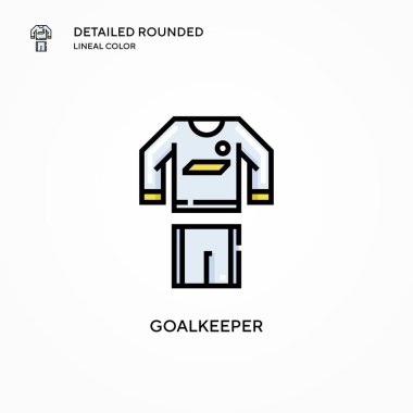 Kaleci vektör simgesi. Modern vektör illüstrasyon kavramları. Düzenlemesi ve kişiselleştirmesi kolay.