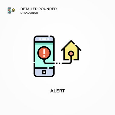 Vektör simgesini uyarın. Modern vektör illüstrasyon kavramları. Düzenlemesi ve kişiselleştirmesi kolay.