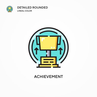 Başarı vektör simgesi. Modern vektör illüstrasyon kavramları. Düzenlemesi ve kişiselleştirmesi kolay.