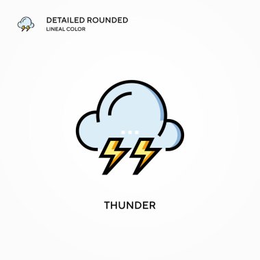 Şimşek vektör simgesi. Modern vektör illüstrasyon kavramları. Düzenlemesi ve kişiselleştirmesi kolay.