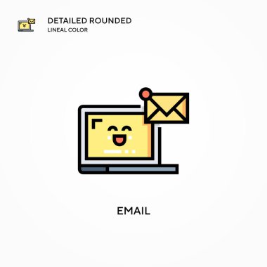 E- posta vektör simgesi. Modern vektör illüstrasyon kavramları. Düzenlemesi ve kişiselleştirmesi kolay.