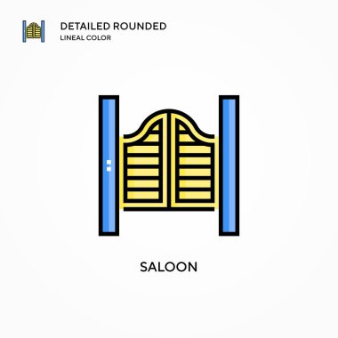 Salon vektör simgesi. Modern vektör illüstrasyon kavramları. Düzenlemesi ve kişiselleştirmesi kolay.