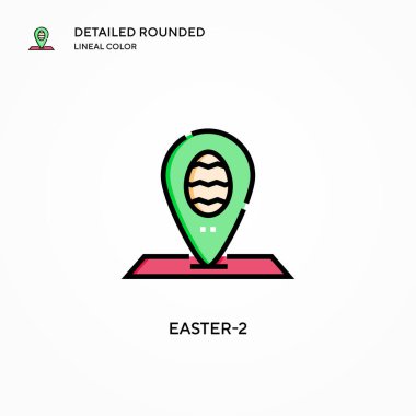 Paskalya-2 vektör simgesi. Modern vektör illüstrasyon kavramları. Düzenlemesi ve kişiselleştirmesi kolay.