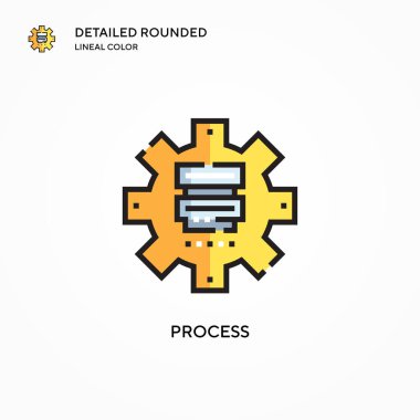 İşlem vektör simgesi. Modern vektör illüstrasyon kavramları. Düzenlemesi ve kişiselleştirmesi kolay.