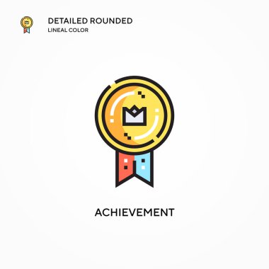 Başarı vektör simgesi. Modern vektör illüstrasyon kavramları. Düzenlemesi ve kişiselleştirmesi kolay.