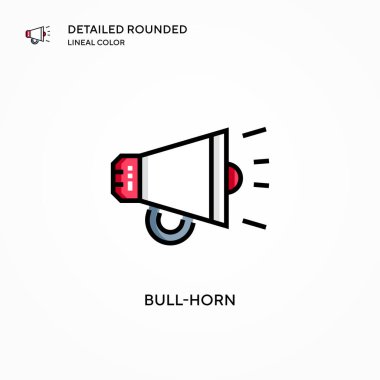 Boğa boynuzu vektör ikonu. Modern vektör illüstrasyon kavramları. Düzenlemesi ve kişiselleştirmesi kolay.