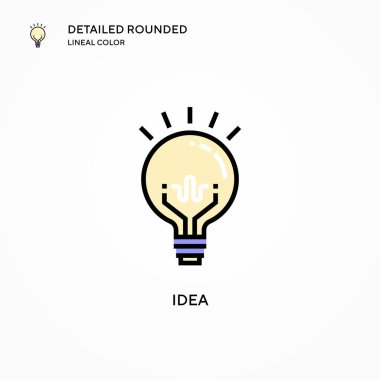 Fikir vektör simgesi. Modern vektör illüstrasyon kavramları. Düzenlemesi ve kişiselleştirmesi kolay.
