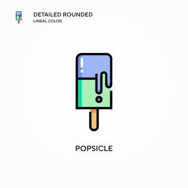 Dondurma vektör simgesi. Modern vektör illüstrasyon kavramları. Düzenlemesi ve kişiselleştirmesi kolay.
