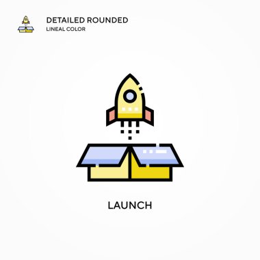 Vektör simgesini fırlat. Modern vektör illüstrasyon kavramları. Düzenlemesi ve kişiselleştirmesi kolay.