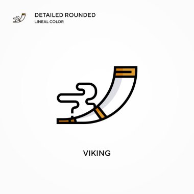 Viking vektör simgesi. Modern vektör illüstrasyon kavramları. Düzenlemesi ve kişiselleştirmesi kolay.
