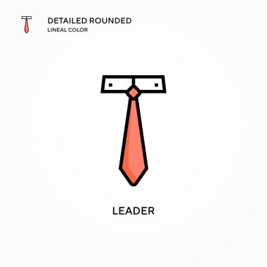 Lider vektör simgesi. Modern vektör illüstrasyon kavramları. Düzenlemesi ve kişiselleştirmesi kolay.
