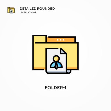 Dizin-1 vektör simgesi. Modern vektör illüstrasyon kavramları. Düzenlemesi ve kişiselleştirmesi kolay.