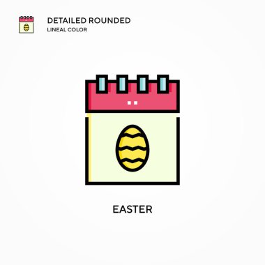 Paskalya vektör simgesi. Modern vektör illüstrasyon kavramları. Düzenlemesi ve kişiselleştirmesi kolay.