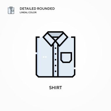 Gömlek vektör simgesi. Modern vektör illüstrasyon kavramları. Düzenlemesi ve kişiselleştirmesi kolay.