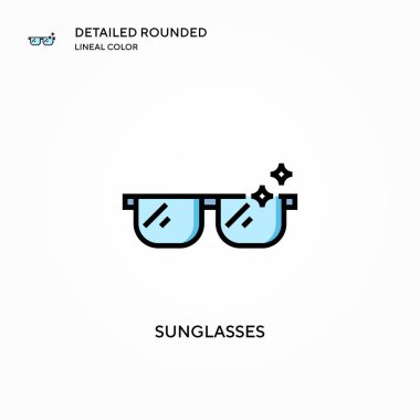 Güneş gözlüğü vektör simgesi. Modern vektör illüstrasyon kavramları. Düzenlemesi ve kişiselleştirmesi kolay.