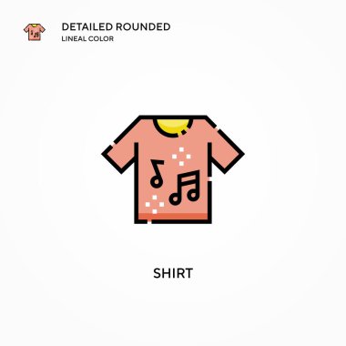 Gömlek vektör simgesi. Modern vektör illüstrasyon kavramları. Düzenlemesi ve kişiselleştirmesi kolay.