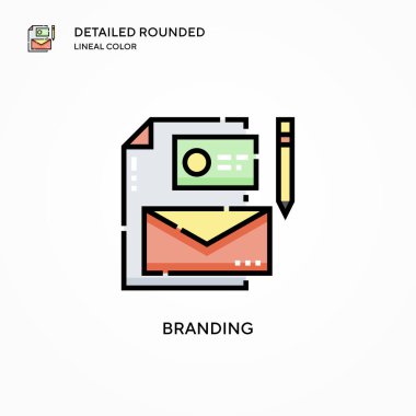 Marka vektör simgesi. Modern vektör illüstrasyon kavramları. Düzenlemesi ve kişiselleştirmesi kolay.