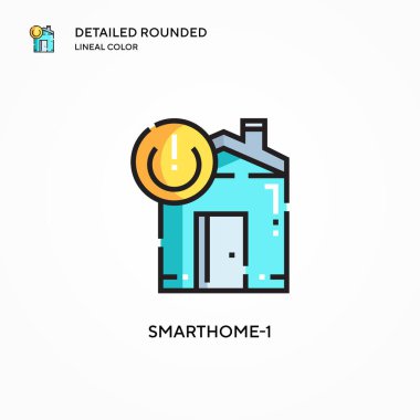 Smarthome-1 vektör simgesi. Modern vektör illüstrasyon kavramları. Düzenlemesi ve kişiselleştirmesi kolay.