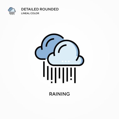 Vektör simgesi yağmuru. Modern vektör illüstrasyon kavramları. Düzenlemesi ve kişiselleştirmesi kolay.