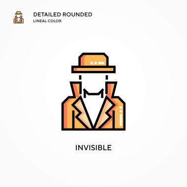 Görünmez vektör simgesi. Modern vektör illüstrasyon kavramları. Düzenlemesi ve kişiselleştirmesi kolay.