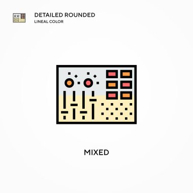 Karışık vektör simgesi. Modern vektör illüstrasyon kavramları. Düzenlemesi ve kişiselleştirmesi kolay.