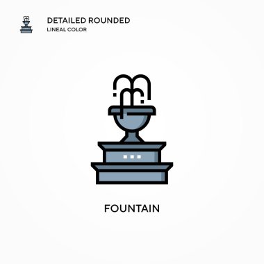 Çeşme vektör simgesi. Modern vektör illüstrasyon kavramları. Düzenlemesi ve kişiselleştirmesi kolay.