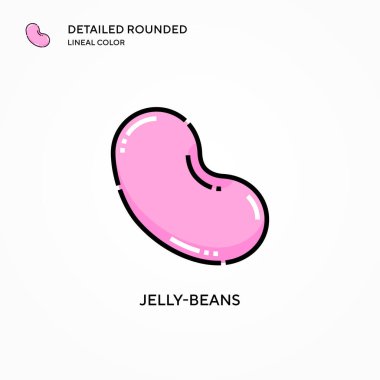 Jelibon vektör ikonu. Modern vektör illüstrasyon kavramları. Düzenlemesi ve kişiselleştirmesi kolay.