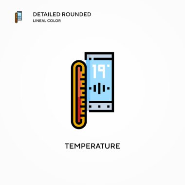 Sıcaklık vektör simgesi. Modern vektör illüstrasyon kavramları. Düzenlemesi ve kişiselleştirmesi kolay.