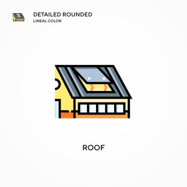 Çatı vektör simgesi. Modern vektör illüstrasyon kavramları. Düzenlemesi ve kişiselleştirmesi kolay.