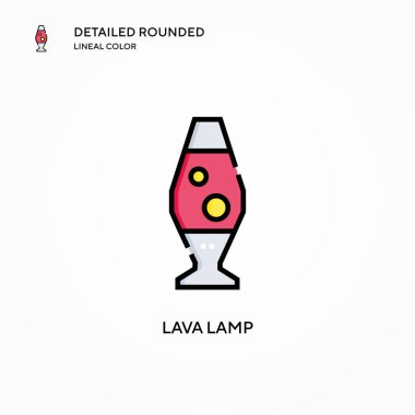 Lav lambası vektör simgesi. Modern vektör illüstrasyon kavramları. Düzenlemesi ve kişiselleştirmesi kolay.