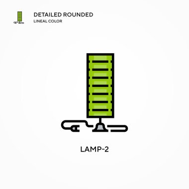 Lamba-2 vektör simgesi. Modern vektör illüstrasyon kavramları. Düzenlemesi ve kişiselleştirmesi kolay.